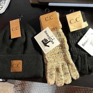 CC collection — gloves and beanie